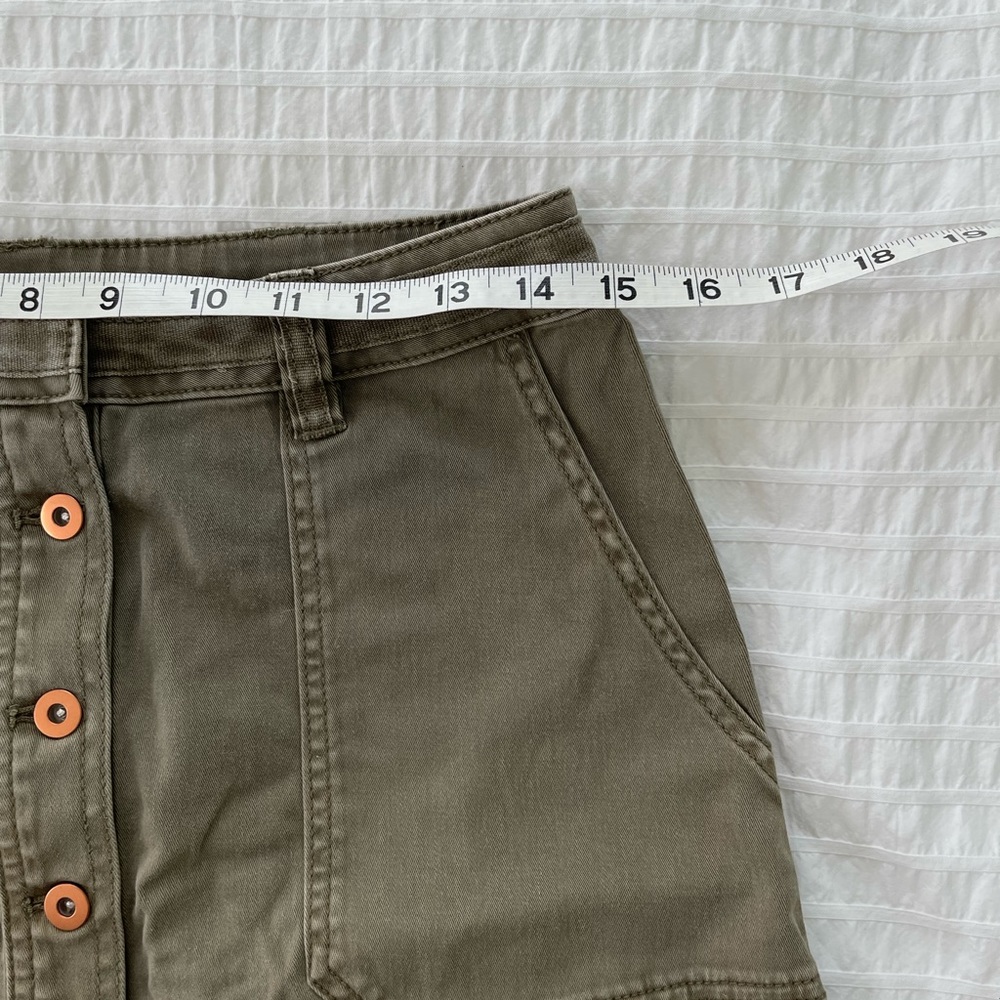 Pilcro Chino Button-Front Skirt - Picture 7 of 10